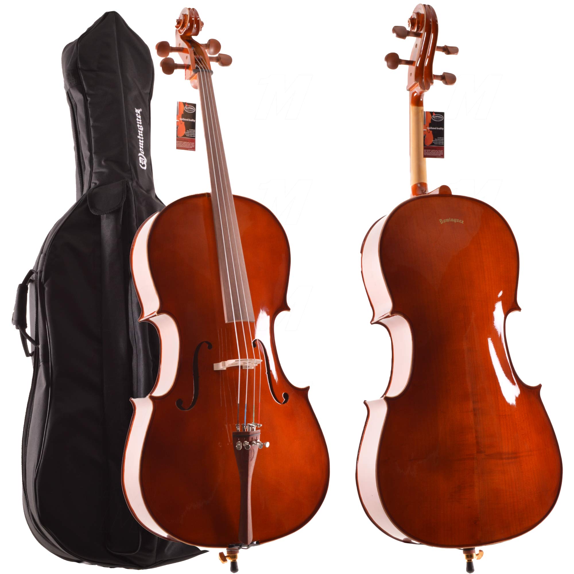 Çello (Viyolonsel) Dominguez 4/4 Gül Aksamlı Parlak DCR44CRP1