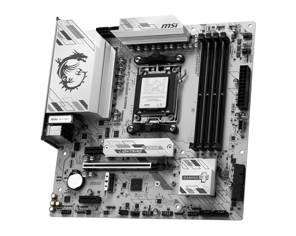 MSI B850M GAMING PLUS WIFI6E DDR5 AM5 8200MHZ(OC) HDMI DP 2X M.2 USB 10GBS 2.5G LAN WI-FI 6E MATX