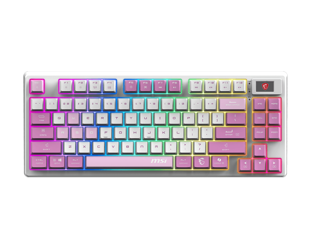 MSI FORGE GK600 TKL W VIOLET TR GAMING KLAVYE